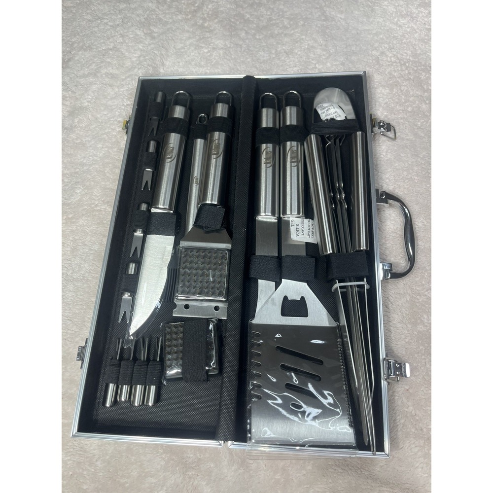 Kaluns‎ BBQ Grill Tools 21pc Set w/ Case - Stainless Steel Grilling Accessories